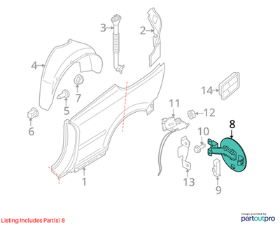Load image into Gallery viewer, 06-13 Volvo C70 Fuel Door Lid Fuel Filler Door Lid Cap Cover White Oem