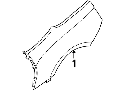 Load image into Gallery viewer, 03-08 BMW Z4 Rear Right Passenger Side Fender Wing Panel White OEM 41357151640