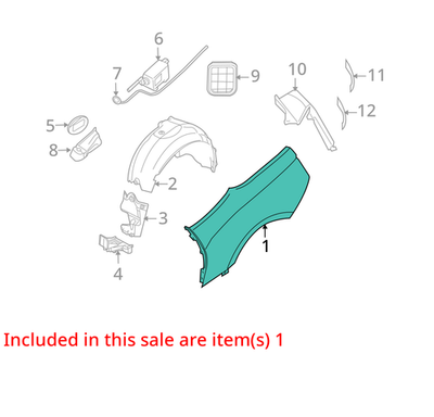 Load image into Gallery viewer, 03-08 BMW Z4 Rear Right Passenger Side Fender Wing Panel White OEM 41357151640
