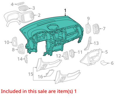 Load image into Gallery viewer, 14-17 Fiat 500L Front Dashboard Instrument Panel Cover Trim Assembly OEM