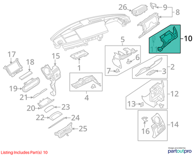 Load image into Gallery viewer, 10-16 Land Rover Range Rover Dashboard Instrument Panel Bracket Support Oem