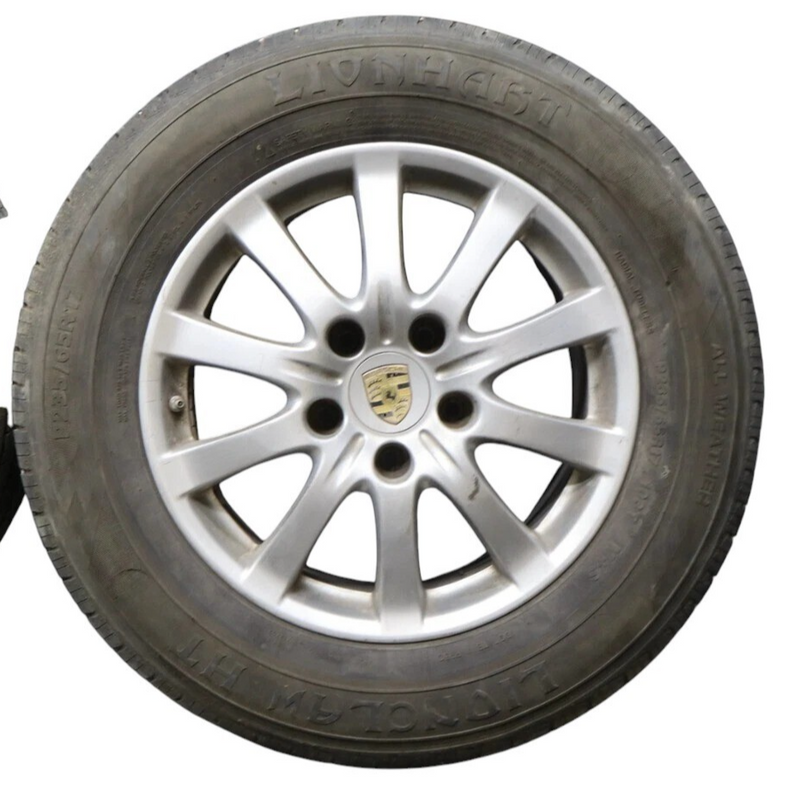 Load image into Gallery viewer, 03-10 Porsche Cayenne 7.5X17 17" Wheel Tire Rim Assembly 10 Spoke 7L5601025P Oem