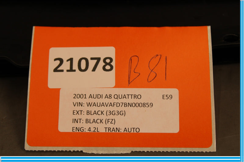 Load image into Gallery viewer, 11-18 Audi A8 Quattro Rear Right Passenger Side Forward Door Molding Black Oem