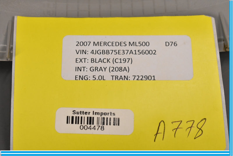 Load image into Gallery viewer, 06-12 Mercedes ML350 ML500 GL450 Center Arm Dashboard Trim Cover A1646830708 Oem