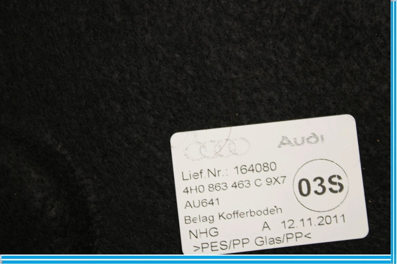Load image into Gallery viewer, 11-17 Audi A8 A8L Quattro Trunk Mat Carpet Spare Cover Trim 4H0863463 Oem