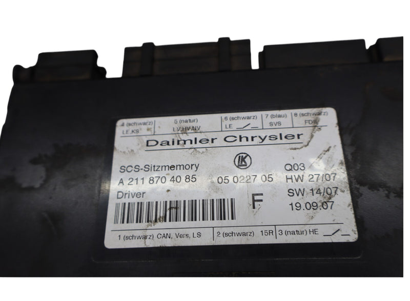 Load image into Gallery viewer, 03-12 Mercedes W219 CLS550 E320 ML500 E350 Left Side Seat Control Module Oem
