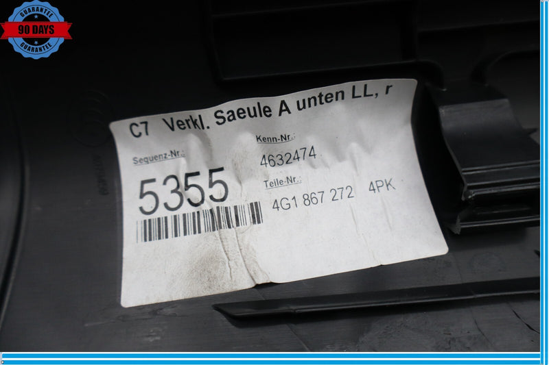 Load image into Gallery viewer, 12-18 Audi A6 A6 Quattro S6 Front Right Side Lower A Pillar Trim Panel Oem