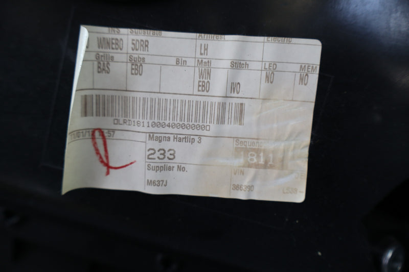 Load image into Gallery viewer, 12-19 Range Rover Evoque L538 Rear Left Door Trim Panel Assembly Black Oem