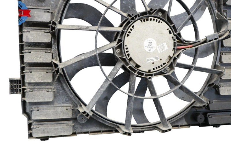 Load image into Gallery viewer, 11-17 Volkswagen VW Touareg Radiator Cooling Fan Shroud And Motor 7P0121207A Oem