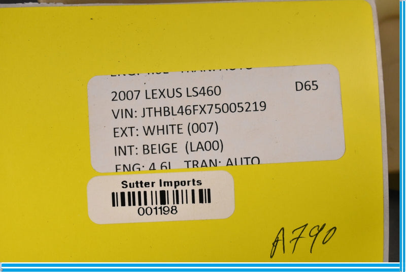 Load image into Gallery viewer, 07-10 Lexus LS460 Front Right Passenger Side Seat Hinge Cover Trim Oem