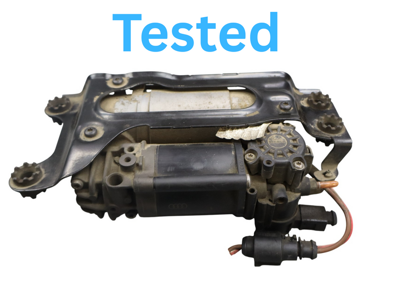 Load image into Gallery viewer, 11-18 Audi A8 A8L Quattro Air Suspension Compressor Pump W/ Bracket Oem