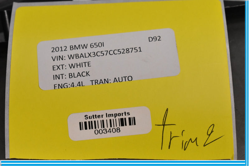 Load image into Gallery viewer, 12-16 BMW 650i 640i F12 Front Right Passenger Side Door Panel Molding Oem