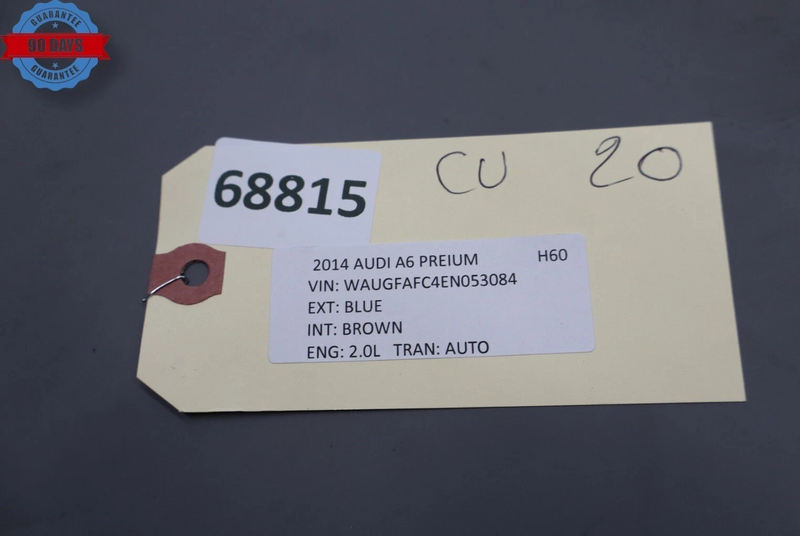 Load image into Gallery viewer, 13-18 Audi A6 Rear Right Passenger Seat Top Upper Cushion W/Armrest Brown Oem