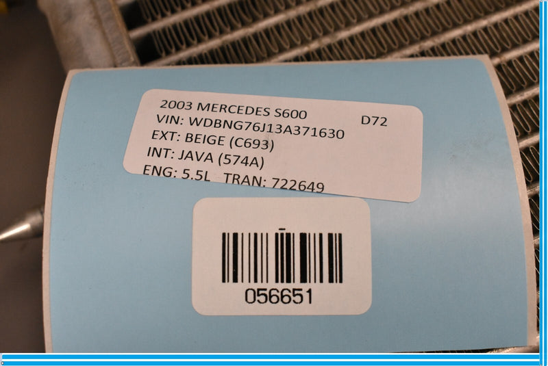 Load image into Gallery viewer, 03-06 Mercedes S600 CL500 SL500 W220 Aux Auxiliary Water Cooler Radiator Oem