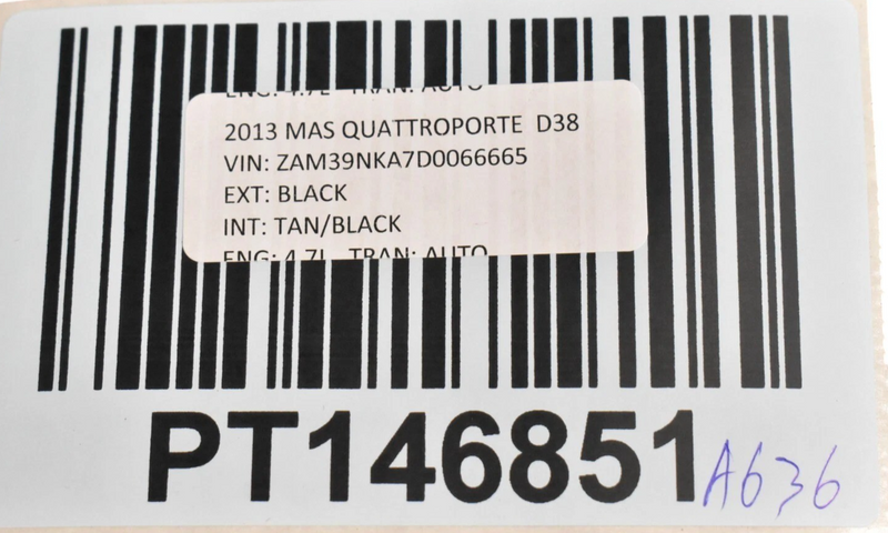 Load image into Gallery viewer, 03-13 Maserati Quattroporte Front Right Side Interior Trim A Pillar Suede Oem