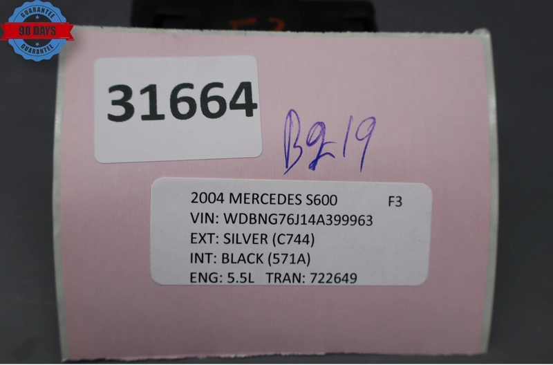 Load image into Gallery viewer, 00-12 Mercedes W220 S600 Anti Theft Alarm Sensor Control Module Unit Black OEM