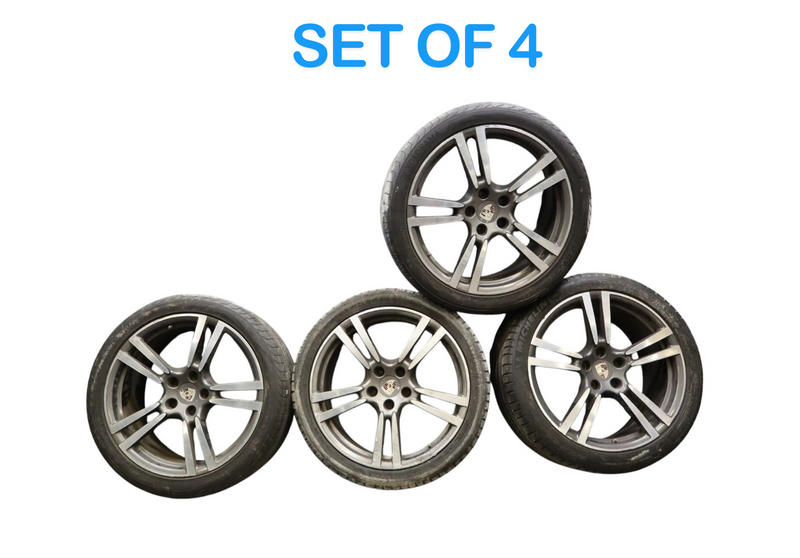 Load image into Gallery viewer, 10-16 Porsche Panamera Turbo GTS 970 Front & Rear Tire Wheels Rim 21" Oem