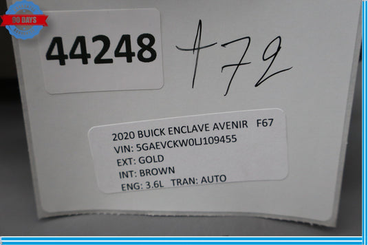 18-21 Buick Enclave Right Passenger Side Upper B Pillar Cover Panel Trim Oem