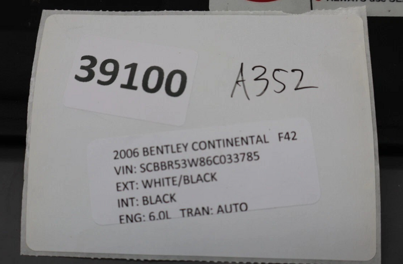 Load image into Gallery viewer, 03-18 Bentley Continental Front Left Side Sun Visor Sunvisor Shade Black Oem