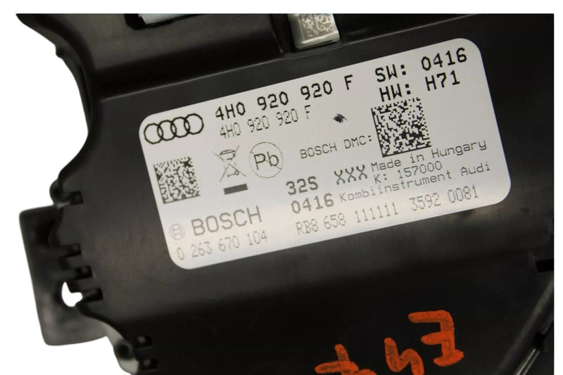 Load image into Gallery viewer, 11-17 Audi A8 Speedometer Instrument Gauge Cluster Black 4H0920920F OEM