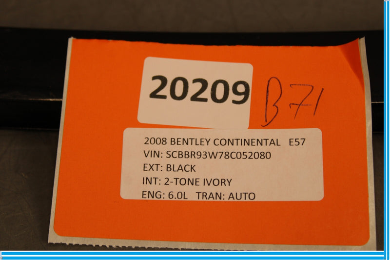 Load image into Gallery viewer, 06-12 Bentley Continental Rear Right Window Rail Guide Trim Oem