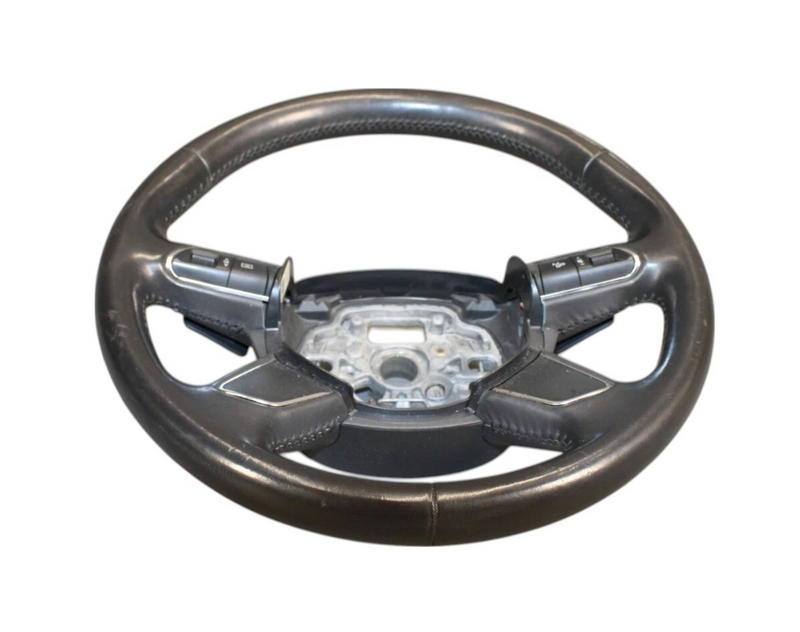 Load image into Gallery viewer, 11-17 Audi A8 Quattro Steering Wheel Leather Black W/ Switches 4H0419091 OEM