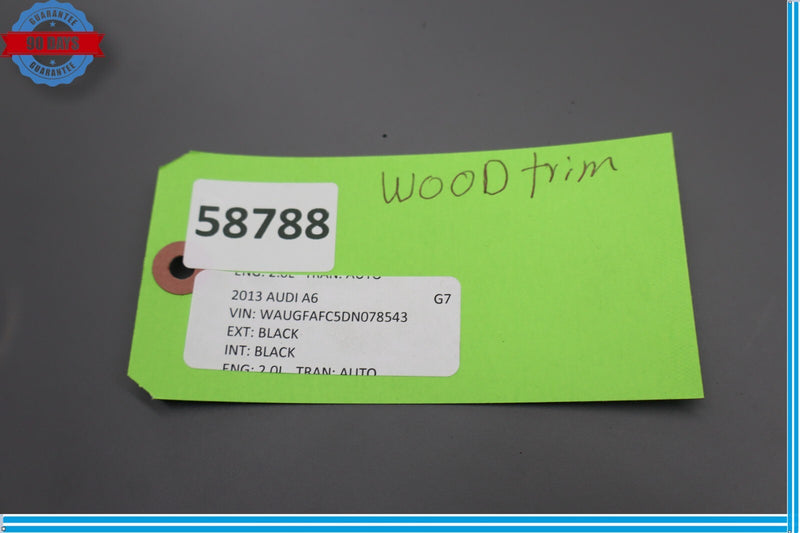 Load image into Gallery viewer, 12-15 Audi A6 Front Dash Right Side Molding Trim Wood Grain 4G1853190K Oem