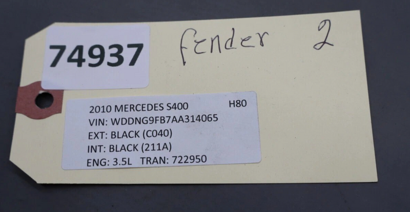 Load image into Gallery viewer, 07-13 Mercedes S550 S600 S400 Front Right Passenger Side Fender Assembly Oem