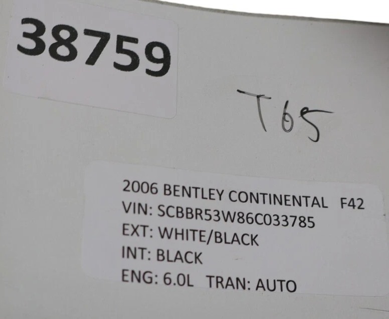 Load image into Gallery viewer, 06-12 Bentley Continental Flying Spur Right Side Upper B-Pillar Cover Panel Oem