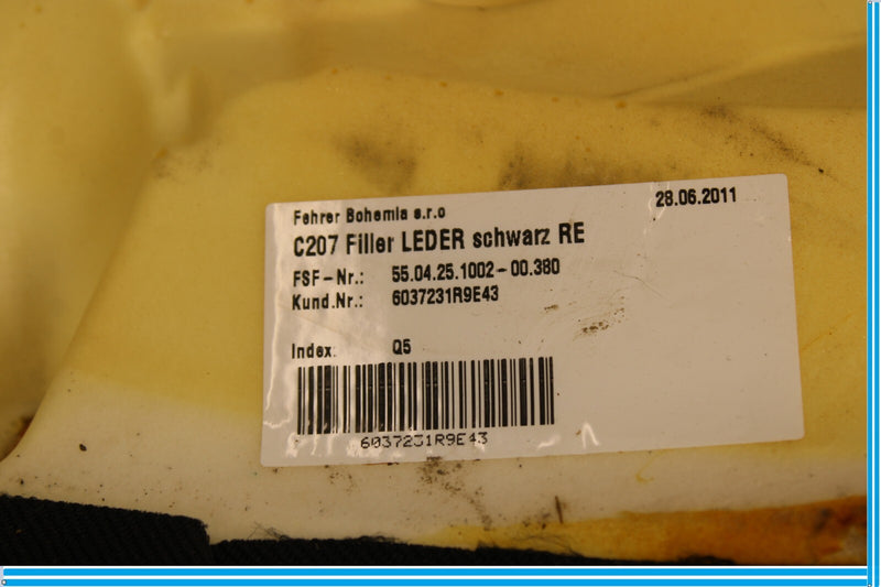 Load image into Gallery viewer, 10-14 Mercedes W207 E350 E550 Rear Right Passenger Side Seat Backrest Pad Oem