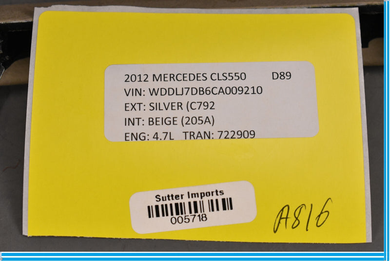 Load image into Gallery viewer, 12-14 Mercedes CLS550 CLS63 AMG W218 Dashboard Dash Board Trim Panel Oem