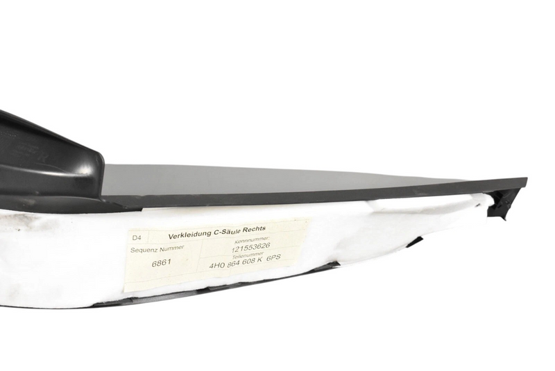 Load image into Gallery viewer, 11-15 Audi A8 Quattro Rear Right Lower Quarter Lid Cover Trim 4H0864608K Oem