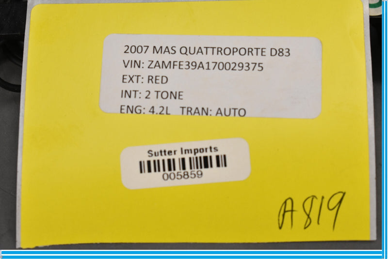 Load image into Gallery viewer, 04-08 Maserati Quattroporte Front Right Seat Belt Buckle Latch Black Oem