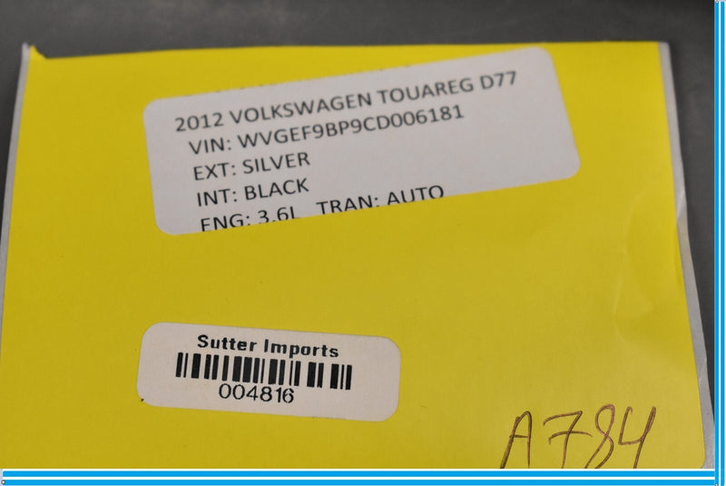 Load image into Gallery viewer, 11-17 Volkswagen VW Touareg Front Right Passenger Side Sun Visor W/Mirror Oem