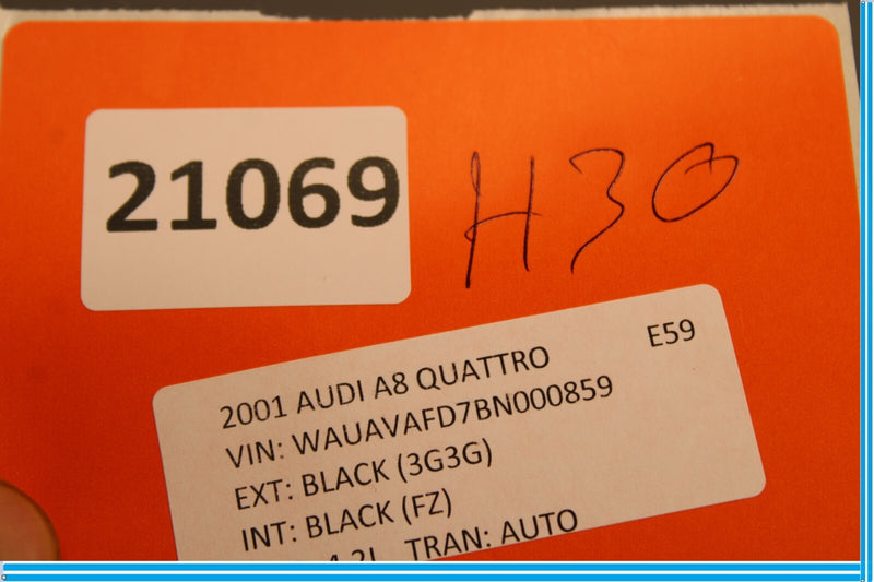 Load image into Gallery viewer, 11-18 Audi A8 Quattro Rear Right Side Upper Seat Headrest Black Leather Oem