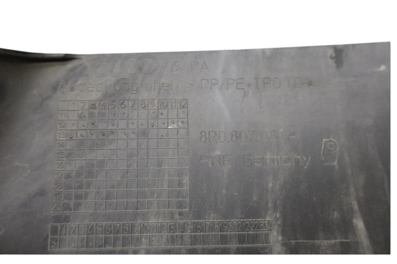 Load image into Gallery viewer, 13-17 Audi Q5 SQ5 Front Engine Upper Slam Panel Cover Black 8R0807081A OEM