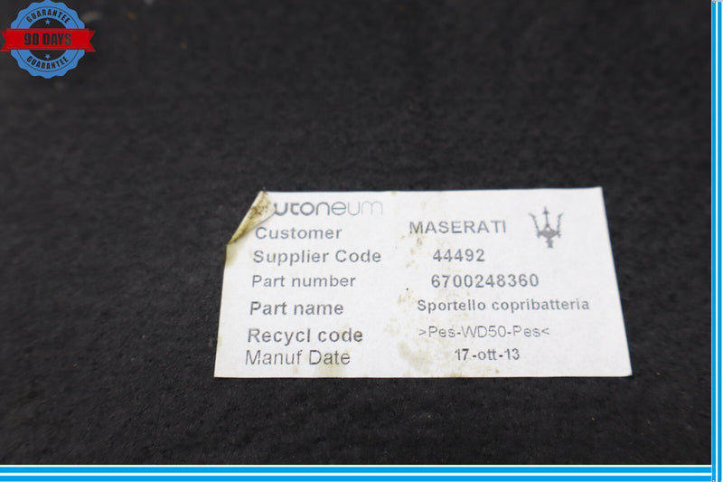 Load image into Gallery viewer, 14-20 Maserati Ghibli Trunk Battery Floor Carpet Panel Cover Trim Oem