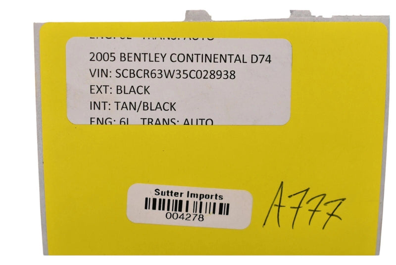 Load image into Gallery viewer, 03-13 Bentley Continental Right Passenger Side Exterior Handle Door Lock Oem