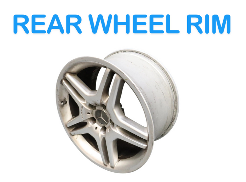 Load image into Gallery viewer, 11-12 Mercedes SL55 AMG 18" Rear Wheel Rim Silver 5 Twin Spoke A2304012902 OEM