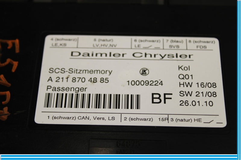 Load image into Gallery viewer, 03-11 Mercedes W219 CLS550 E350 Front Right Side Seat Control Module Oem