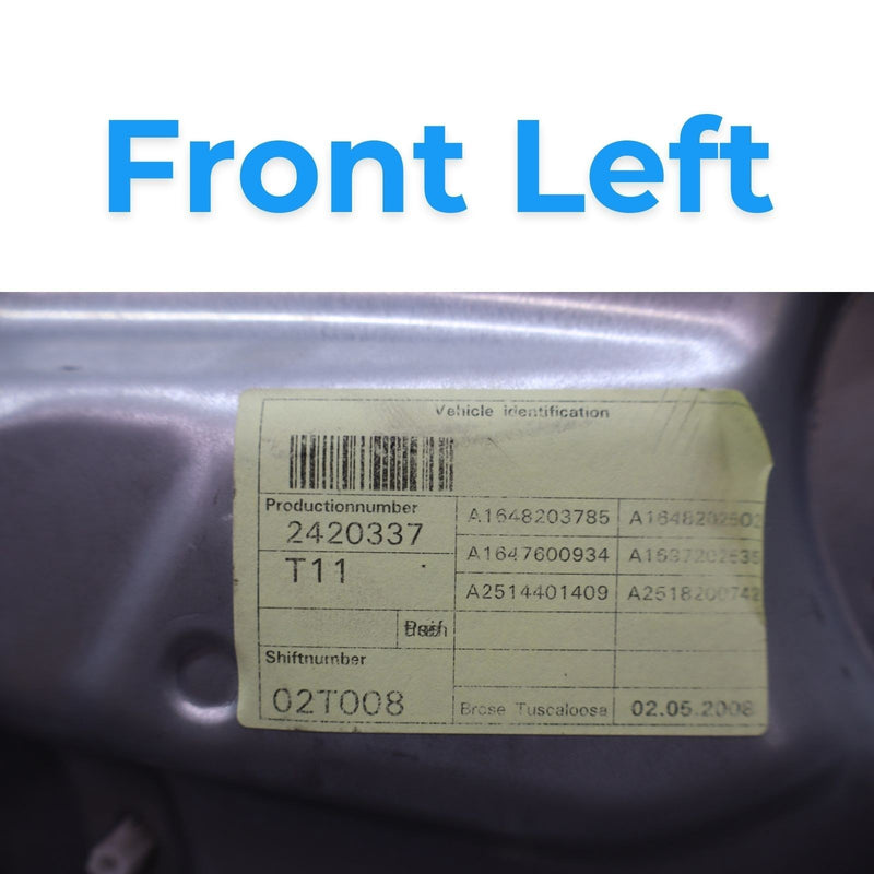 Load image into Gallery viewer, 06-12 Mercedes W164 GL550 GL450 Front Left Side Door Window Regulator Panel Oem