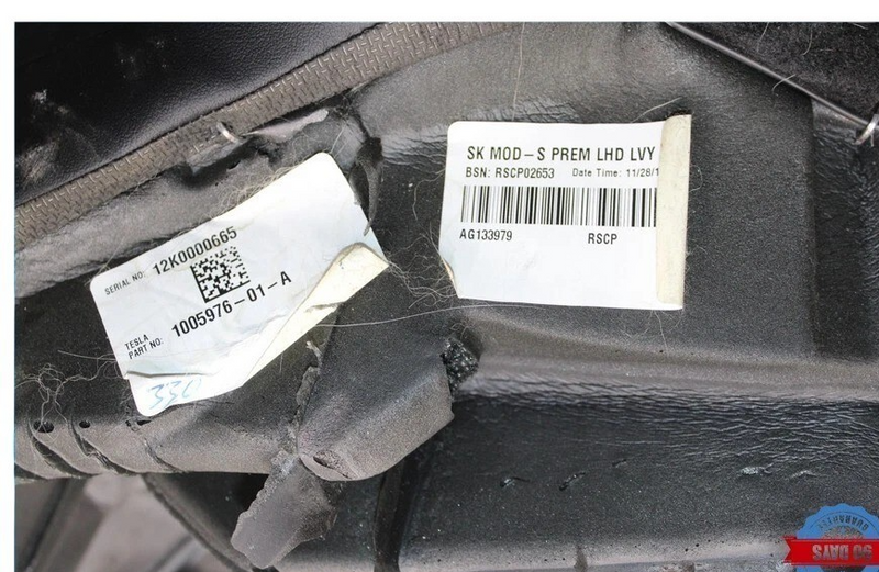 Load image into Gallery viewer, 12-20 Tesla Model S Rear Lower Bottom Seat Cushion Leather Black 102607601 Oem