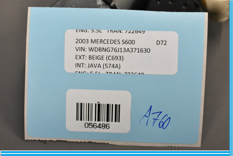 Load image into Gallery viewer, 00-06 Mercedes S500 S600 W220 Front Right Passenger Side Window Regulator Oem