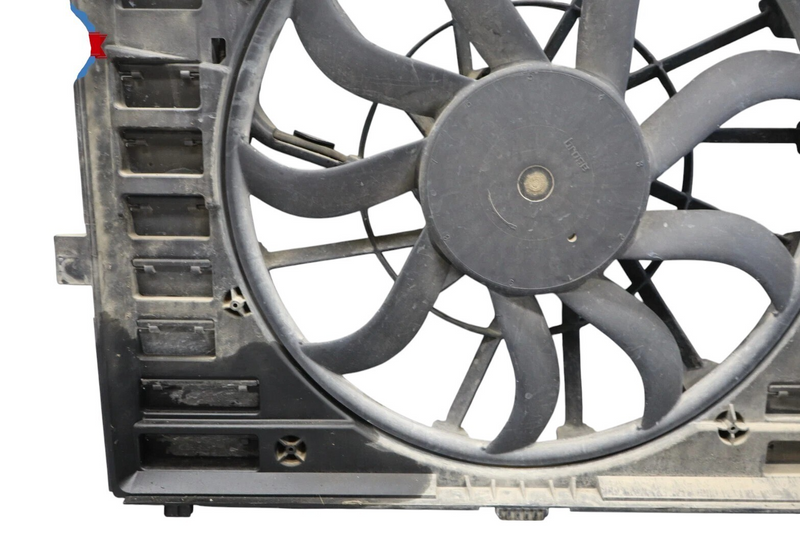 Load image into Gallery viewer, 11-17 Volkswagen VW Touareg Radiator Cooling Fan Shroud And Motor 7P0121207A Oem