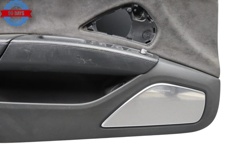 Load image into Gallery viewer, 11-18 Audi A8 Quattro Front Left Driver Side Interior Door Panel Black Suede Oem