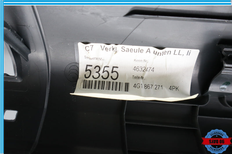 Load image into Gallery viewer, 12-18 Audi A6 A6 Quattro S6 Front Left Driver Side Lower A Pillar Trim Panel Oem