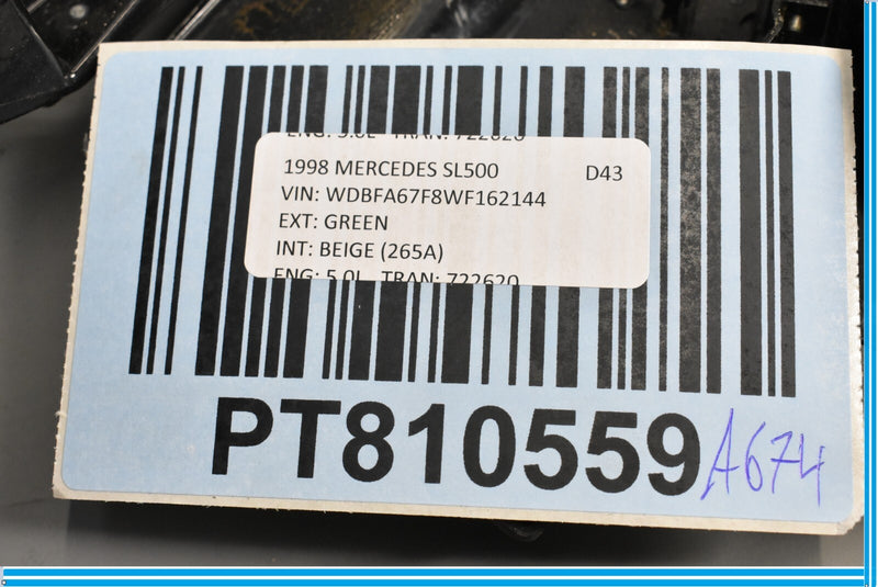 Load image into Gallery viewer, 1998 Mercedes R129 SL500 SL600 Right Side Soft Top Flap Trim 1296930414 Oem