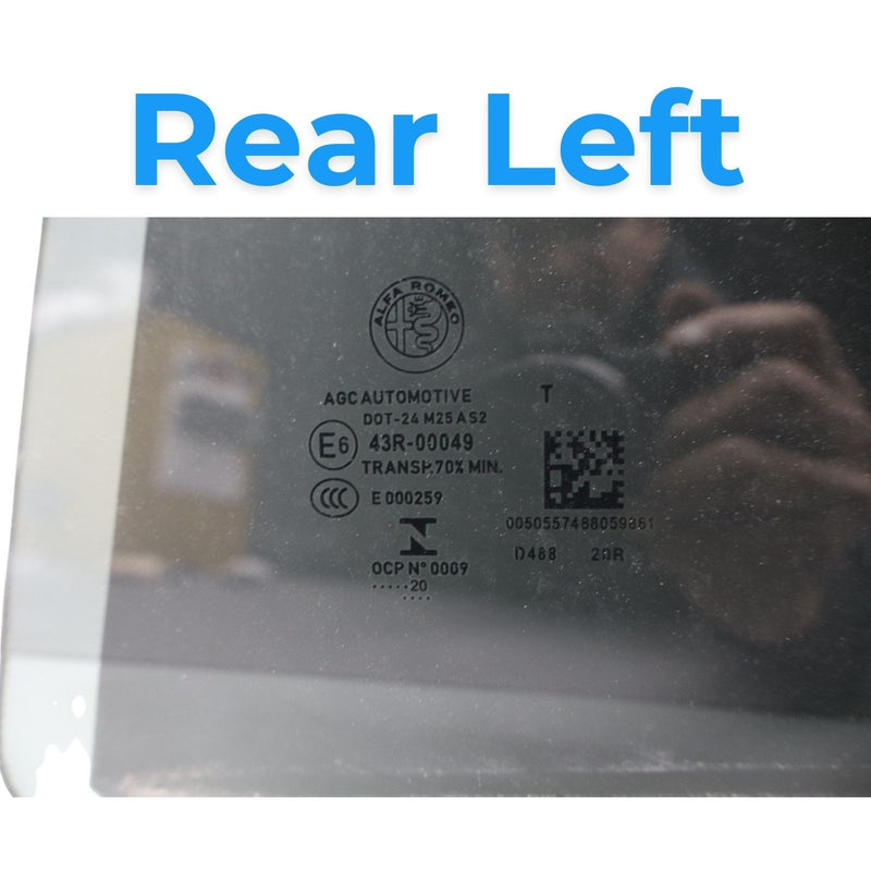 Load image into Gallery viewer, 17-23 Alfa Romeo Giulia Rear Left Driver Side Door Window Auto Glass Oem