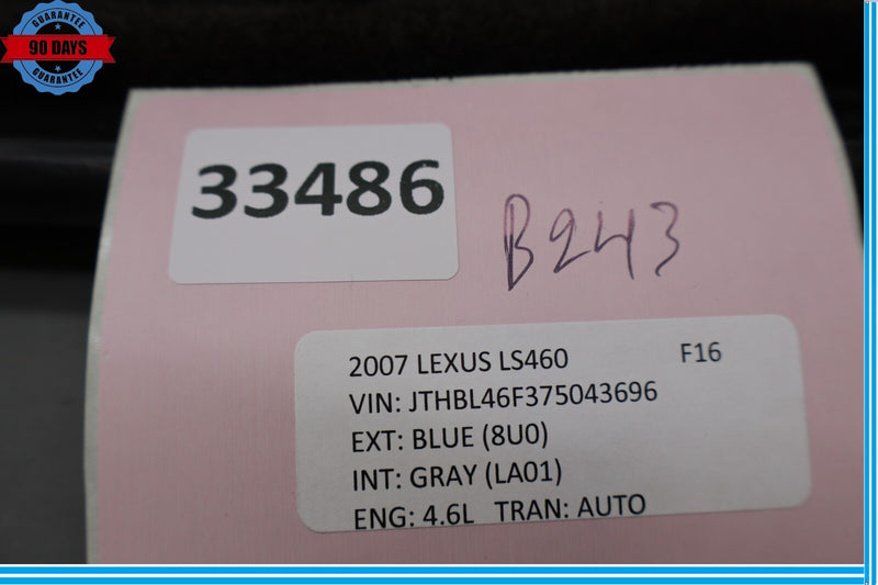 Load image into Gallery viewer, 07-17 Lexus LS460 Rear Right Passenger Side Door Corner Quarter Window Glass Oem