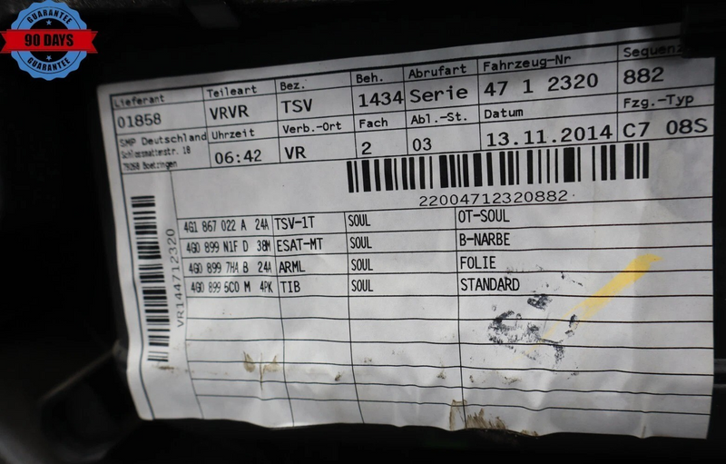 Load image into Gallery viewer, 12-18 Audi A6 Quattro Front Right Passenger Side Interior Door Panel Black Oem